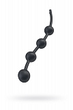 Анальные шарики Mystim Booty Garland S, электростимуляция, силикон, черные, 14 см, Ø 3,5 см