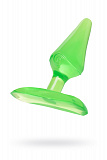 Анальная втулка TOYFA, ABS пластик, зеленая, 6,5 см, Ø 2,5 см