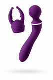 Многофункциональный вибромассажер Eromantica Uma, силикон, фиолетовый, 20 см