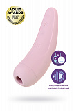 Вакуум-волновой бесконтактный стимулятор клитора Satisfyer Curvy 2+, силикон, розовый, 14,3 см.